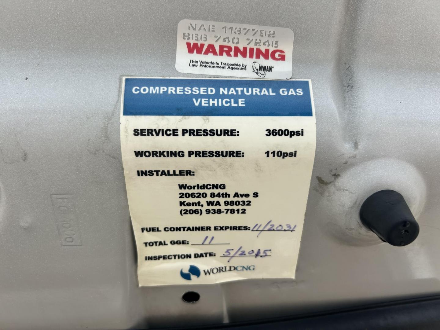 2011 WHITE /Gray Ford Escape (1FMCU9C75BK) with an 2.5L L4 DOHC 16V engine, 6-Speed Automatic transmission, located at 17760 Hwy 62, Morris, OK, 74445, (918) 733-4887, 35.609104, -95.877060 - 2011 FORD ESCAPE AWD AND HAS THE 2.5L L4 ENGINE. DEDICATED CNG ONLY RUNS ON COMPRESSED NATURAL GAS. IT FEATURES CLOTH INTERIOR, MANUAL SEATS, POWER WINDOWS, POWER LOCKS,CRUISE CONTROL, AM/FM RADIO, SIRIUS RADIO, CD PLAYER, AUXILARY PORT, AND HAND FREE CALLING. TIRES 235/70R16 AND ONLY HAS 111,801 M - Photo#21
